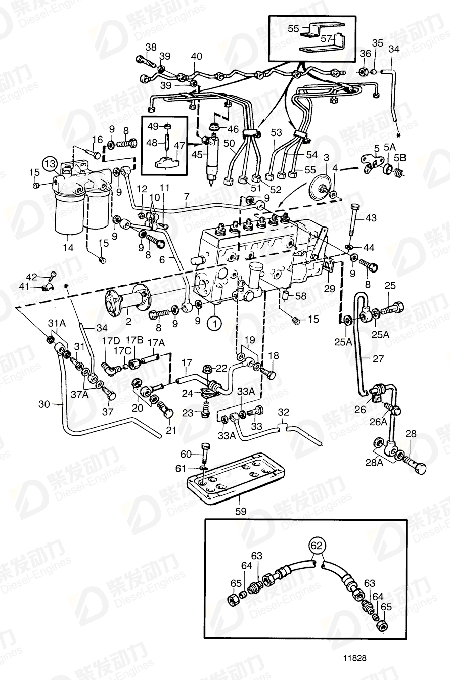 VOLVO Injection pump 849595 Drawing